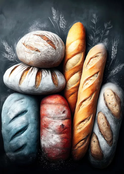 Jaszke, Justyna: Bread Loafs Baguettes 2  food art