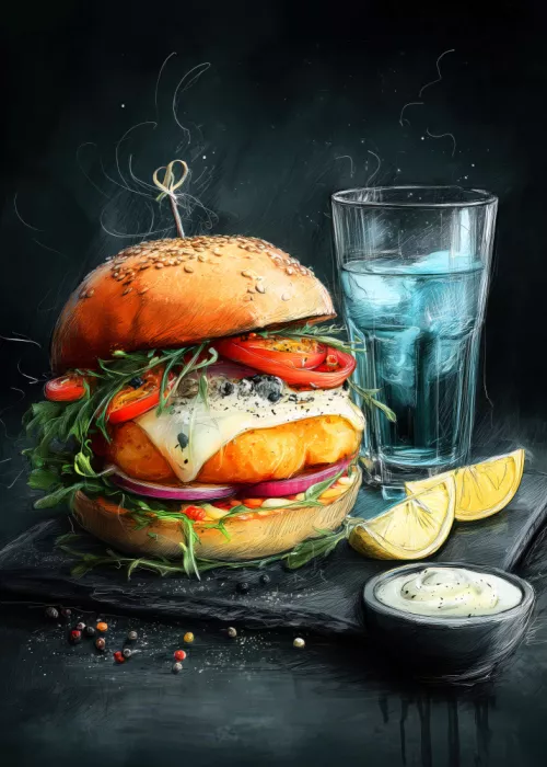 Jaszke, Justyna: Cheesburger 1  food art