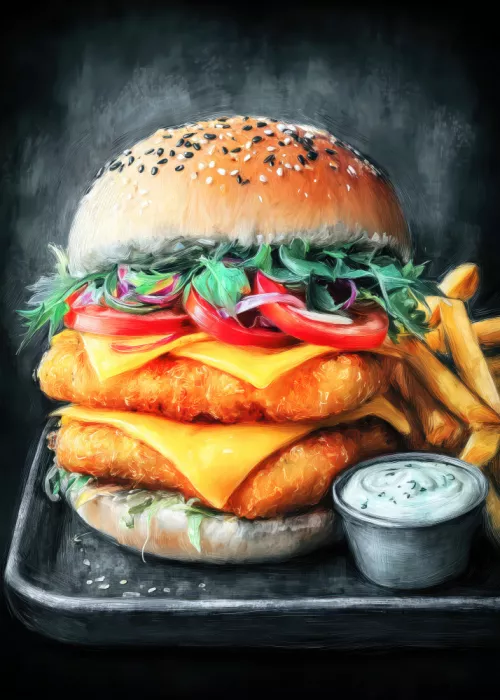 Jaszke, Justyna: Cheesburger 3  food art
