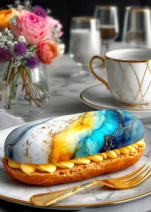 Jaszke, Justyna: Eclair 1  food art