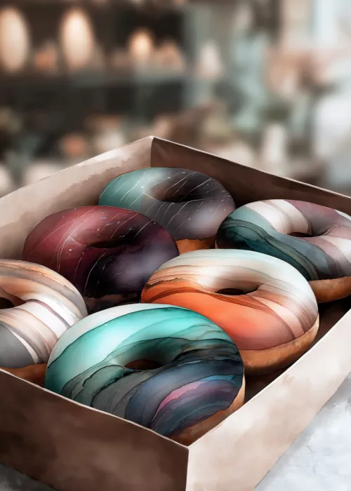 Jaszke, Justyna: Donuts 12 food art