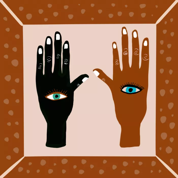 Bursic, Sharyn: Talking hands with eyes.