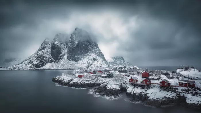 Xu, Mei: Hamnøy v zatažený den