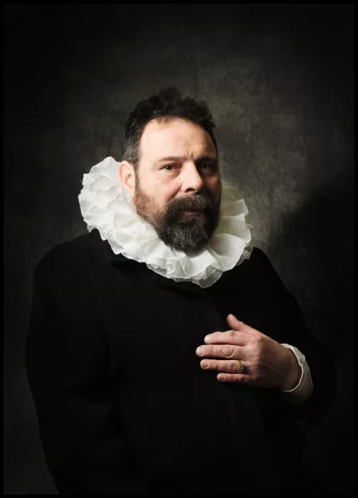 Simone, Aglioni: Portrait of a Bearded Man with a Ruff- Frans Hals