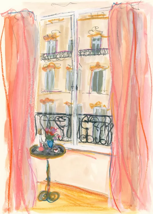 Puritscher, Katharina: Ilustración Vista de Ventana en París