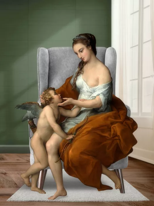 den, van Marja: Venus liebkost Cupido