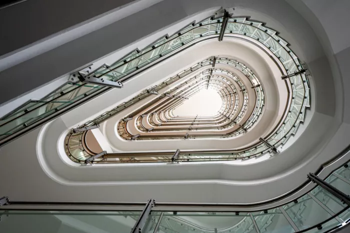 Reichelt, Dieter: Staircase in glass st