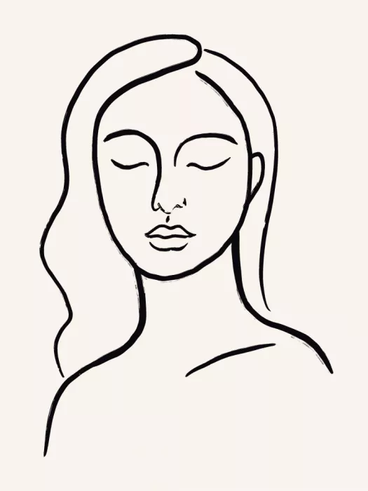 Dean, Little: Minimalist Portrait of a Woman
