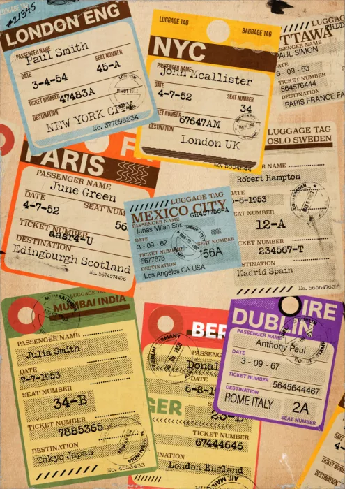 Nicholas: Billets de voyage vintage