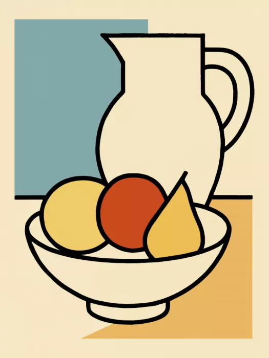 Dean, Little: Geometric Still Life with Fruit