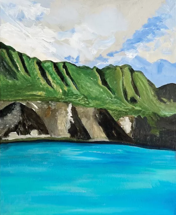 Studio, Megan Breanna: Paesaggio costiero di Napali