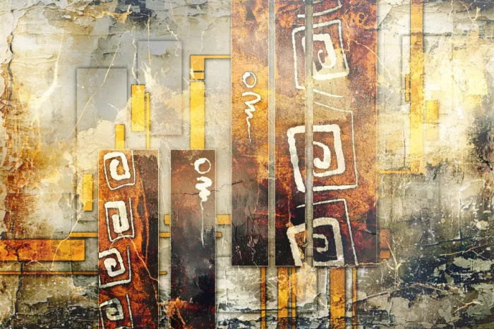 Kulik, Rafal: Abstrakte Grunge-Kunst mit Spiralen und geometrischen Formen 13