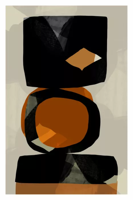 cartissi: Totem II: Apilamiento ocre y negro