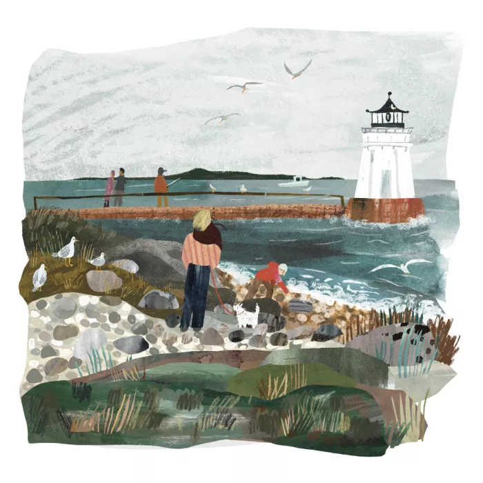 Hanley, Claire: Giorno di novembre, Bug Light, Maine Lighthouse