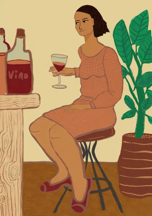 Bursic, Sharyn: Dame mit Wein