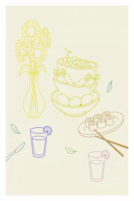 cartissi, casa: Sunflowers, Fruit & Sushi