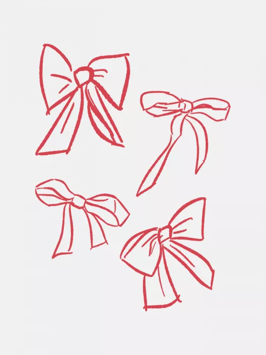 Dash, and Jolly: Four Bows - Red