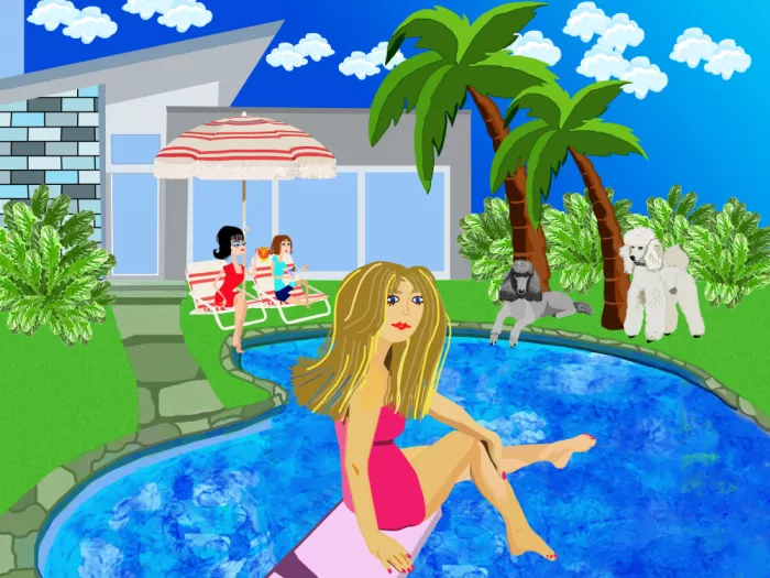 Rakos, Lynnda: Carefree Days by the Pool