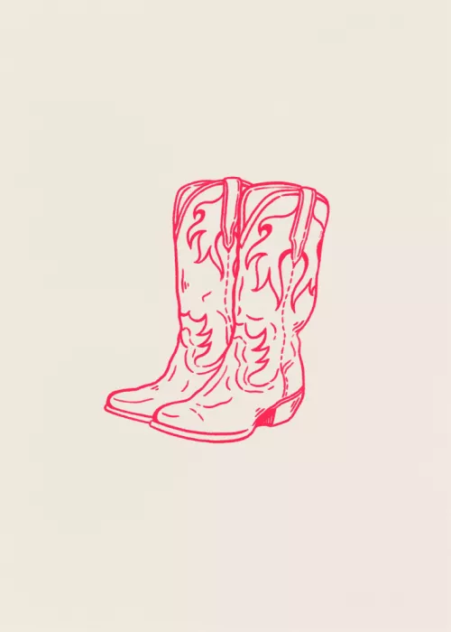 Royle, Tara: Western Boots in Pink