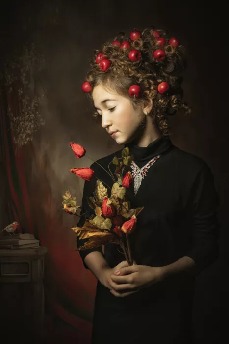 Kayen-Mouthaan, Carola: The girl with the red apples in her hair