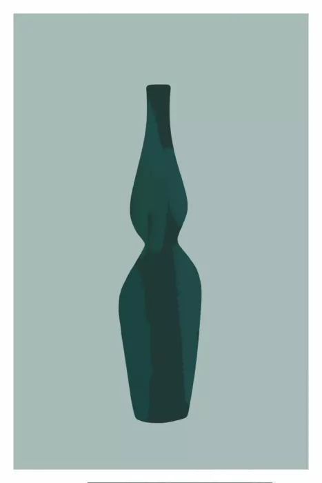 cartissi, casa: Organic Flow Vase in Teal