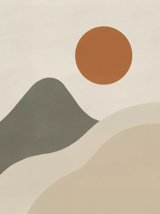 Dean, Little: Minimalist Sun Over Hills