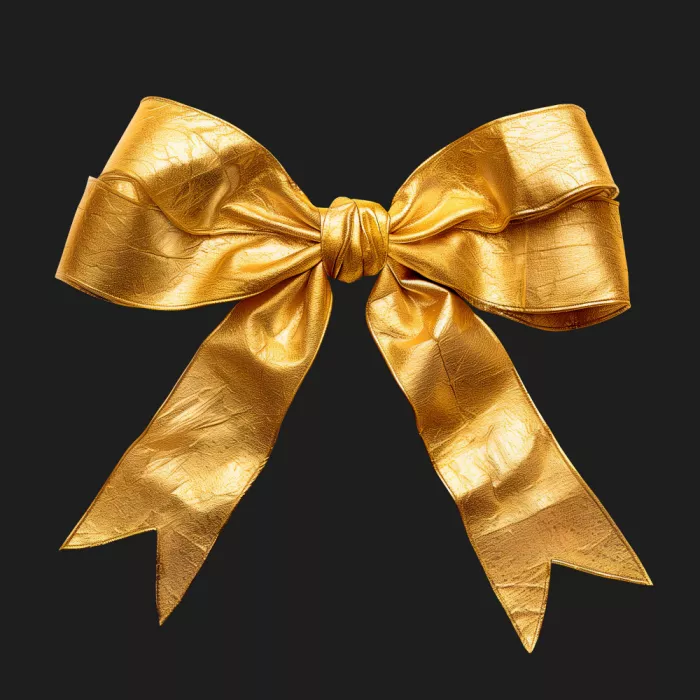 Barsrsind, Marika: Yellow Glitter Shiny Bow