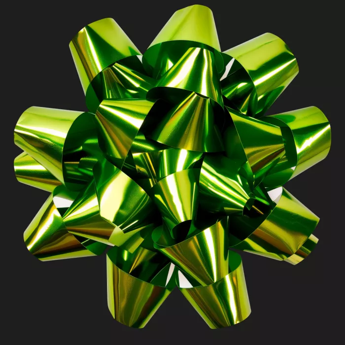 Barsrsind, Marika: Festive Green Round Ribbon Bow