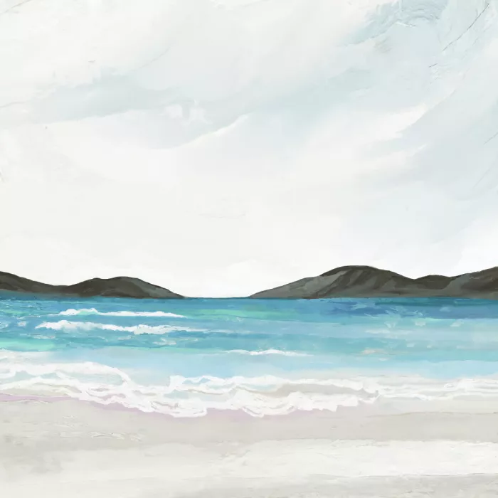 George, Josie: Dipinto a olio di spiaggia