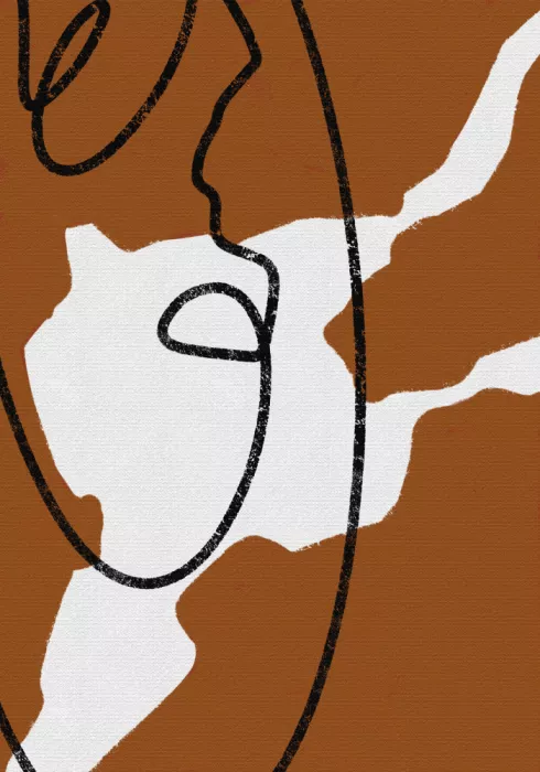 Saputra, Yuli: Abstract Brown and Black Lines