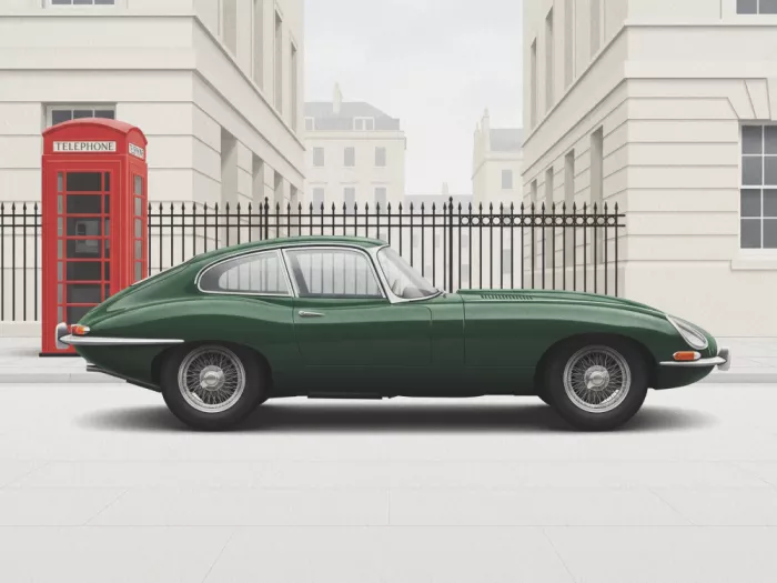Magnusson, Andreas: Clásico coche deportivo vintage verde