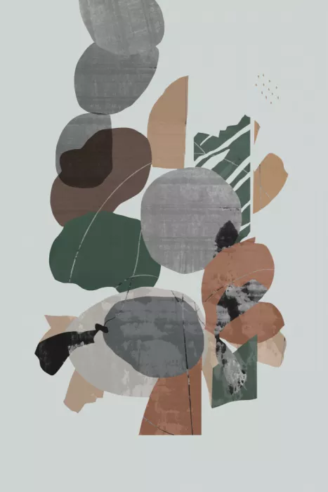 cartissi: Tonos de tierra abstractos y formas orgánicas - Impresión artística 2
