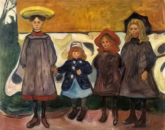 Munch, Edward: Čtyři dívky v Åsgårdstrandu