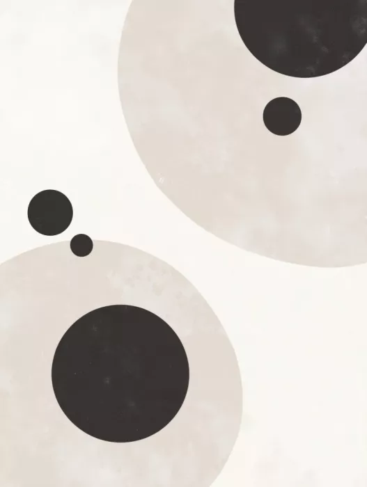 Imaginative: Black and Beige Circles