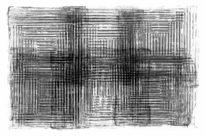 cartissi: Abstracto lineal monocromático tejido 4