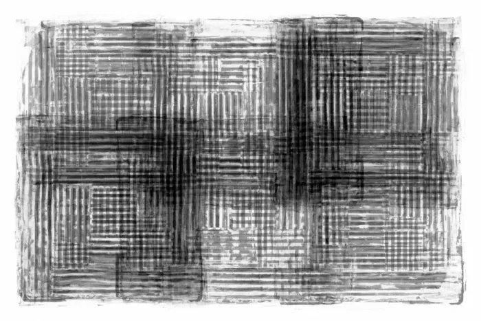 cartissi: Abstracción lineal monocroma tejida 3