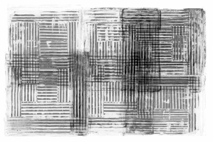 cartissi: Abstracción lineal monocromática tejida 2