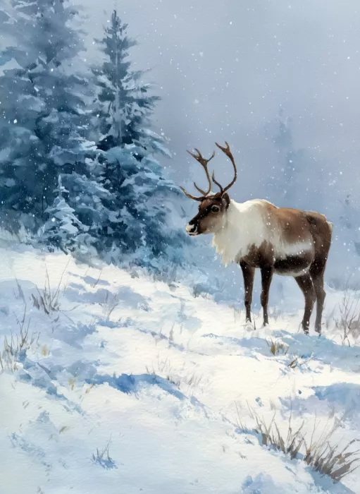 Jaszke, Justyna: Winter Animal Reindeer 10