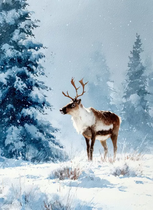 Jaszke, Justyna: Winter Animal Reindeer 11