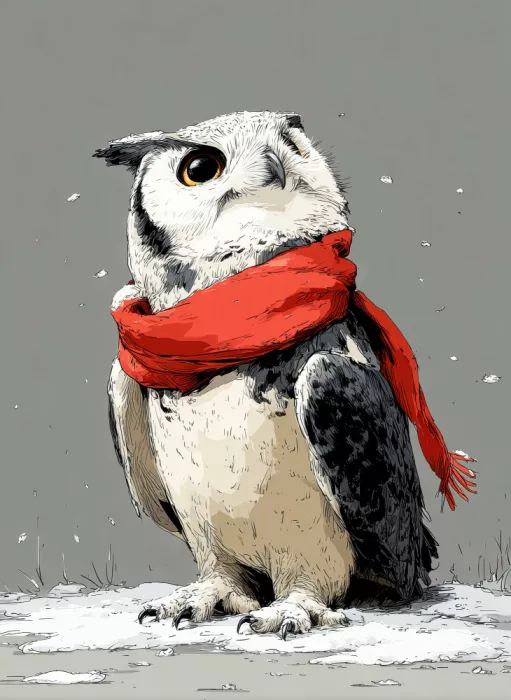 Jaszke, Justyna: Winter Animal Snowy Owl 3