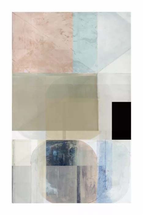 cartissi: Cuadrícula geométrica etérea - Arte abstracto en capas