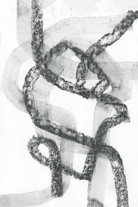 cartissi: Convergencia de carbón - Estampa de arte abstracto con textura