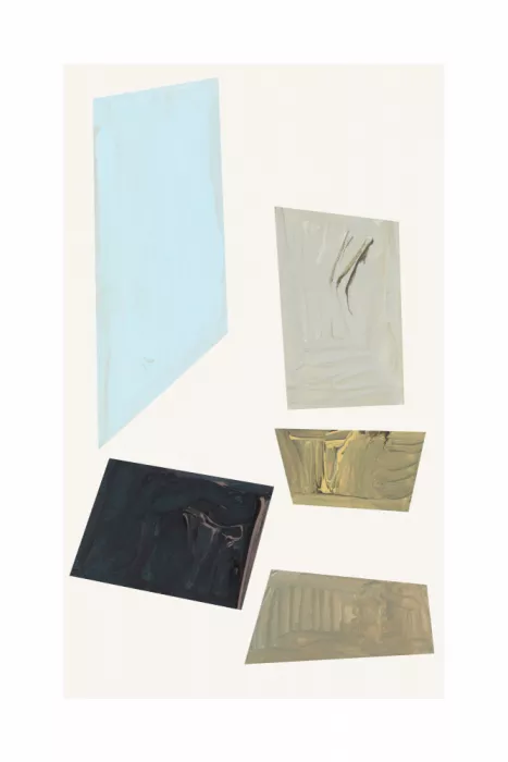 cartissi: Marina Blau und Kohle Geometrische Splitter Abstraktion 1