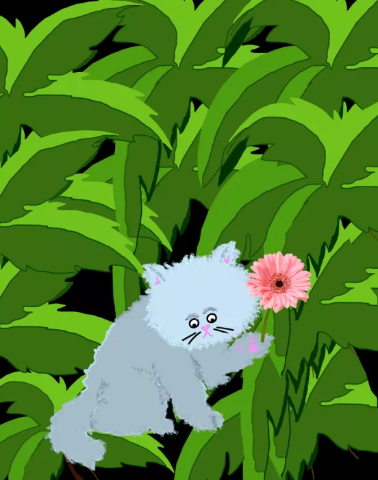 Rakos, Lynnda: Fluffy Feline and Flower