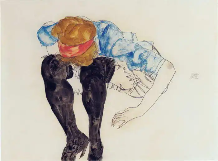 Schiele, Egon: Černé punčochy