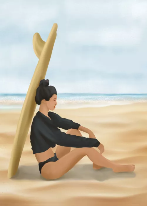 Line, Flow: Stín surfboardu