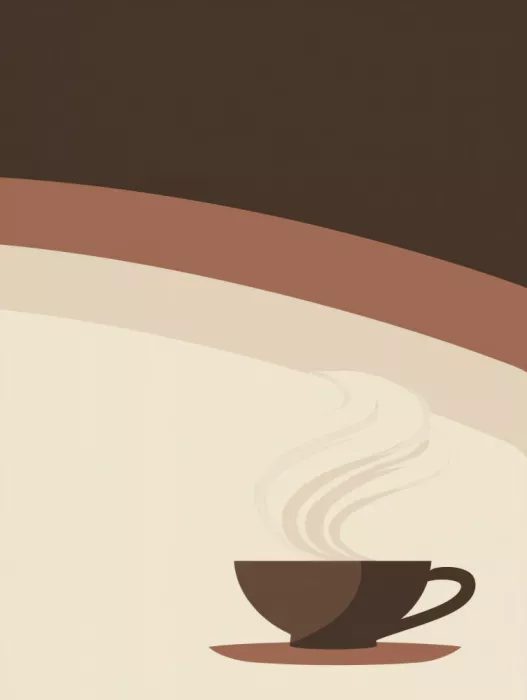 Imaginative: Cup of Coffee in Retro Style