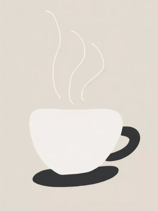 Imaginative: Warm Cup of Coffee – Minimal Art