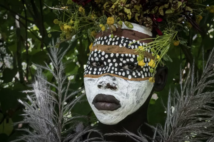 Molina, Elena: camouflaged among the foliage