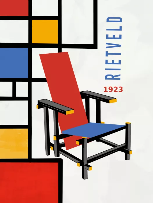 Larson, Sannel: Red and Blue Chair Bauhaus